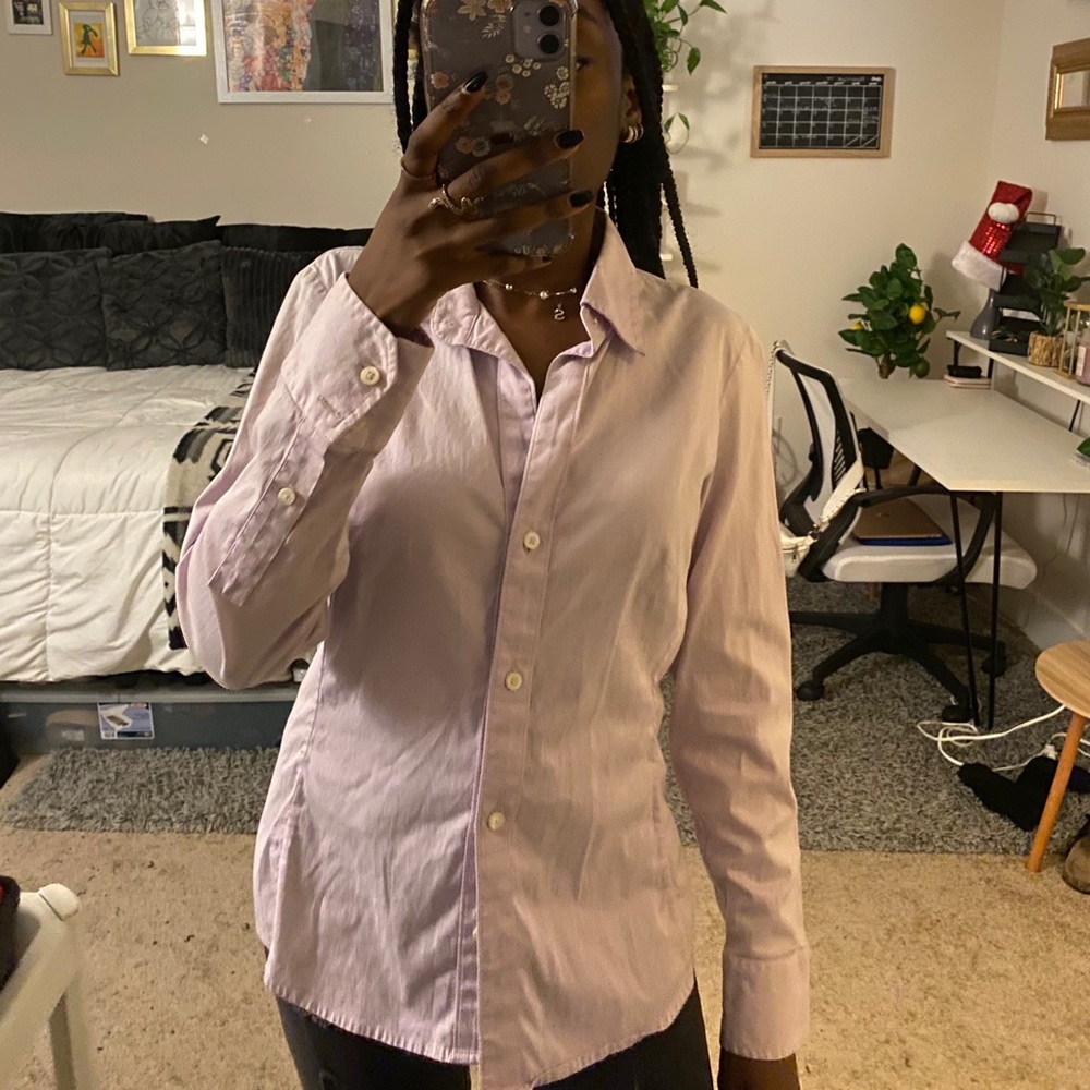 lavender button down